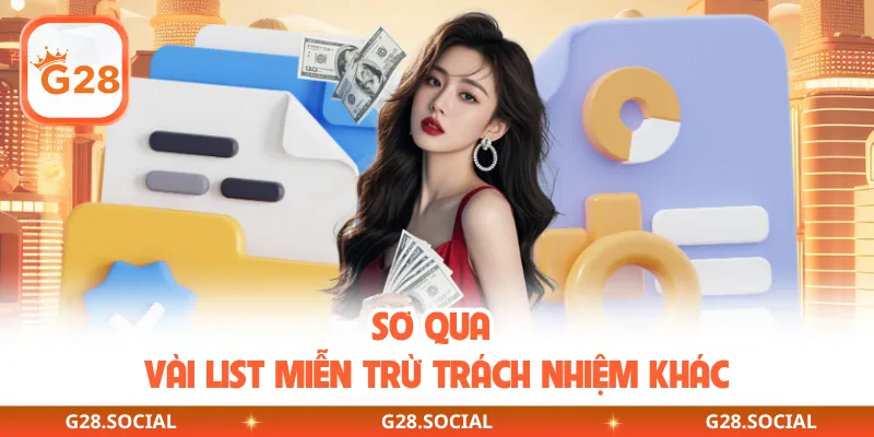 Sơ qua vài list miễn trừ trách nhiệm khác